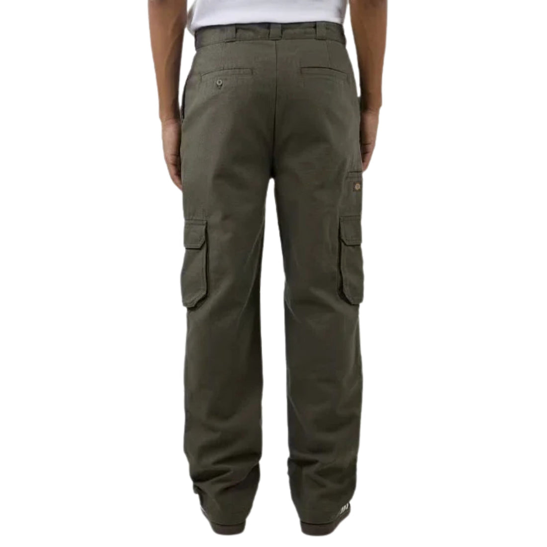 Dickies cargo canvas loose fit pants washed dark khaki heavyweight workwear pants available at Freeride Surf & Skate NZ.
