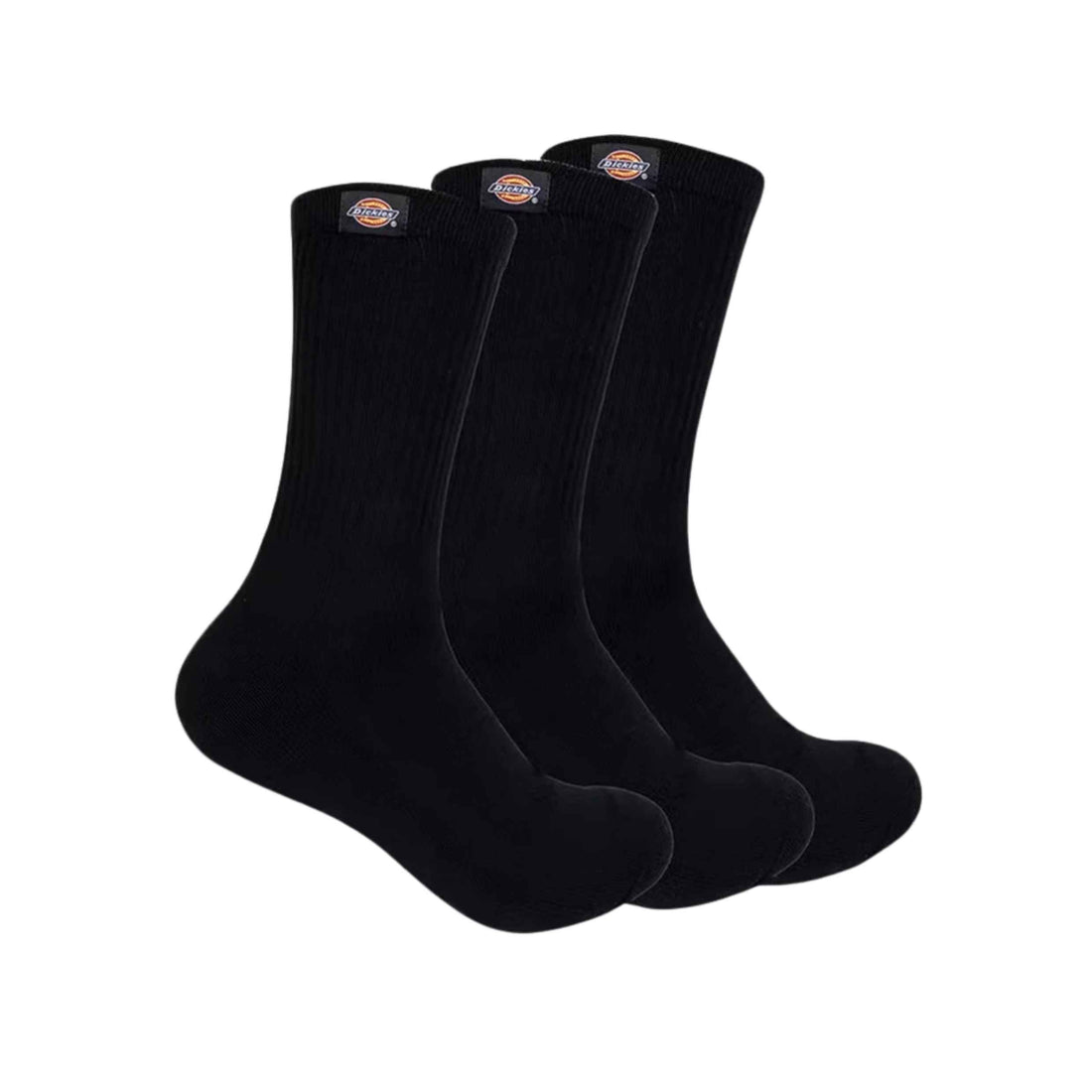 Dickies Classic Label Crew Socks in a 3 pack with soft cotton-rich construction in US size 6–12, available at Freeride Surf & Skate NZ.