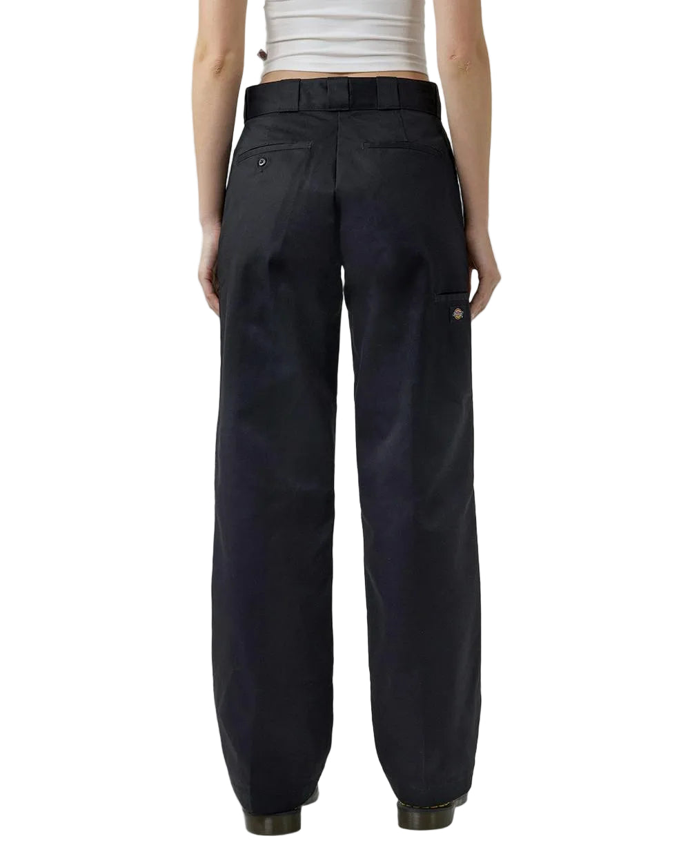Dickies Loose Fit Double Knee Work Pant in Black featuring durable 8.5oz twill, reinforced knees, high-rise waist and relaxed straight-leg fit, available at Freeride Surf & Skate NZ.