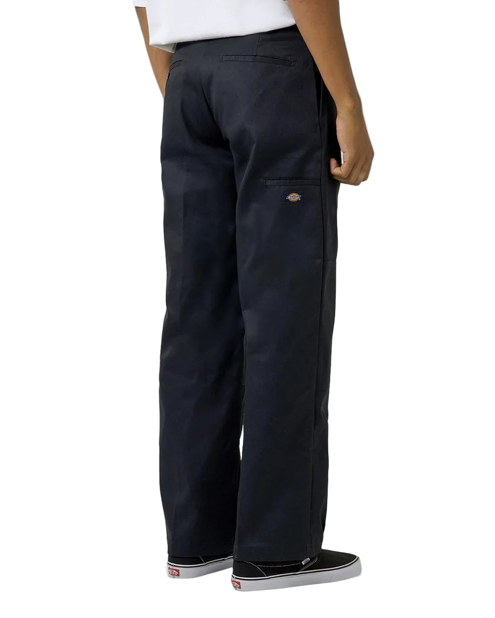 Dickies Loose Fit Double Knee Work Pant in Black featuring durable 8.5oz twill, reinforced knees, high-rise waist and relaxed straight-leg fit, available at Freeride Surf & Skate NZ.