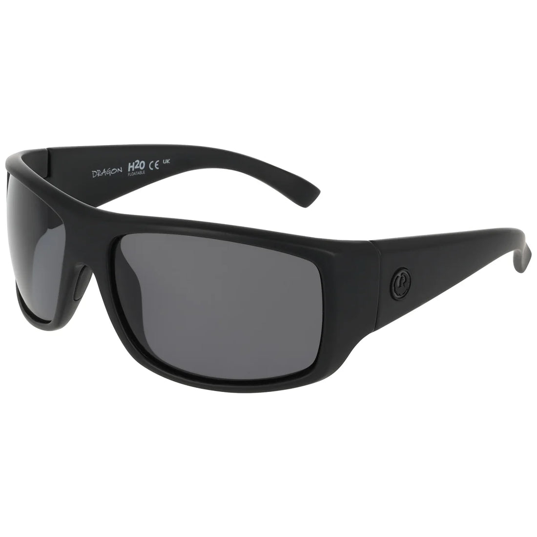 Dragon Vantage 2.0 H2O sunglasses in Matte Black with Lumalens Smoke Polarised lenses, floatable frame, available at Freeride Surf & Skate NZ.