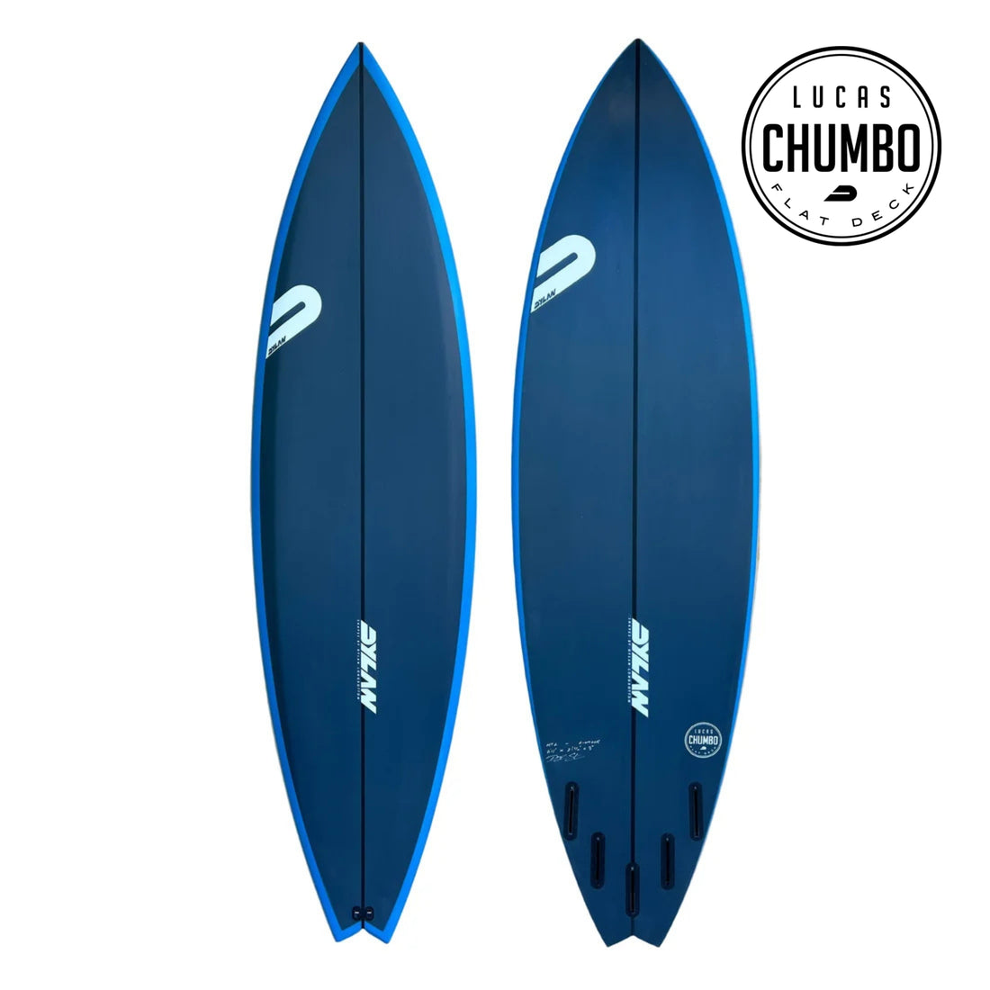 Dyalan Shapes Chumbo big wave surfboard model. Step Deck design for easy paddle ins on large waves. Future Fins 5 plug 