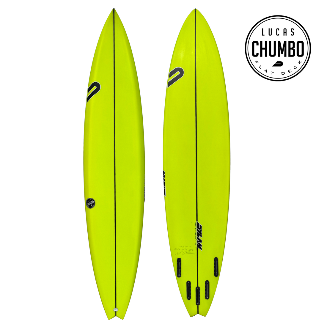 Dyland Shapes New Zealand Lucus Chumbo Pro Fluro Yellow tocked At Freeride Surf & Skate NZ 