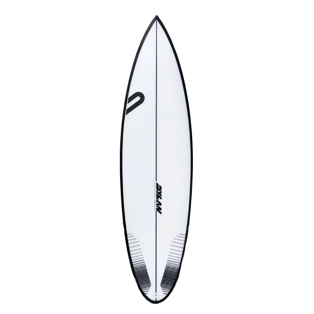 Dylan Shapes RX5 Surfboard Clear Black Rail Spray Deck View– high-performance shortboard by Dylan Longbottom, available at Freeride Surf & Skate Auckland NZ