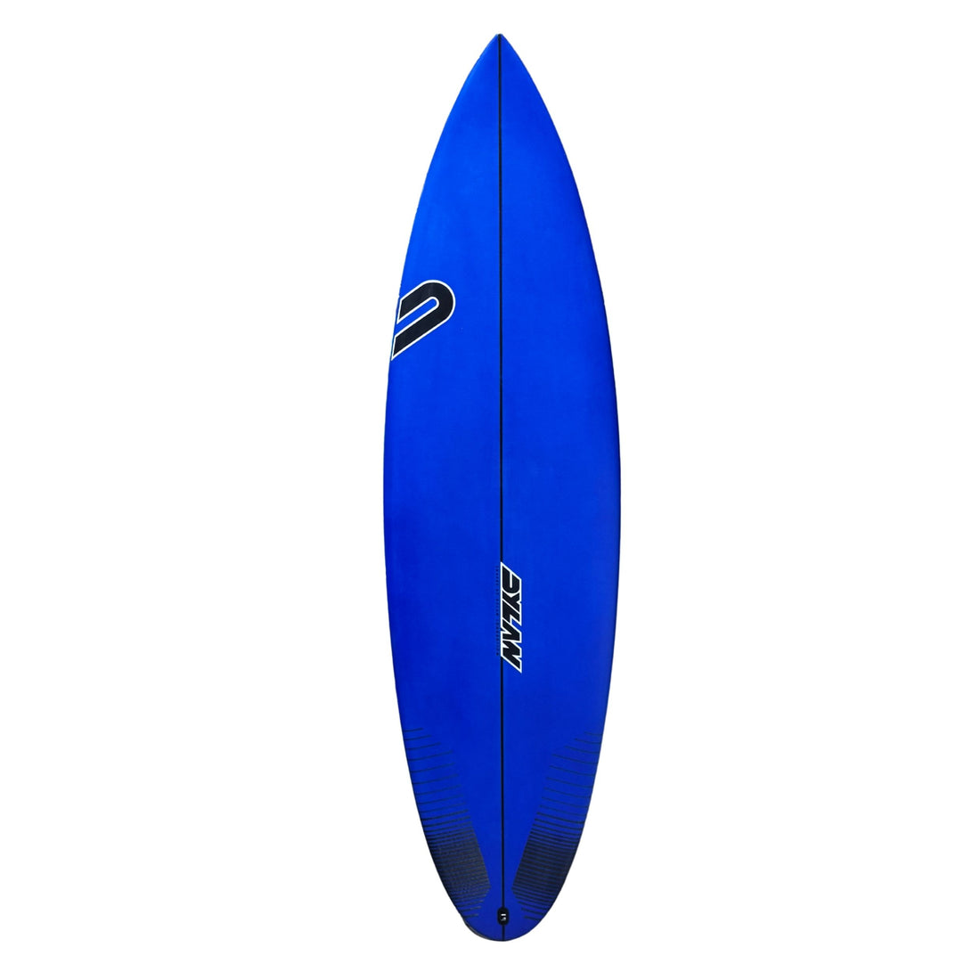 Dylan Shapes RX5 Surfboard Blue Rail Spray – Deck View high-performance shortboard by Dylan Longbottom, available at Freeride Surf & Skate Auckland NZ