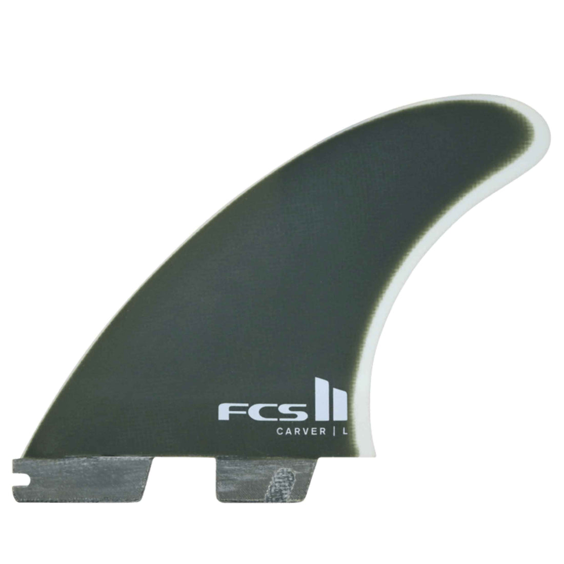 FCS II Carver PG Kelp Large Tri Fins for powerful drawn-out turns and added hold at Freeride Surf & Skate Auckland NZ