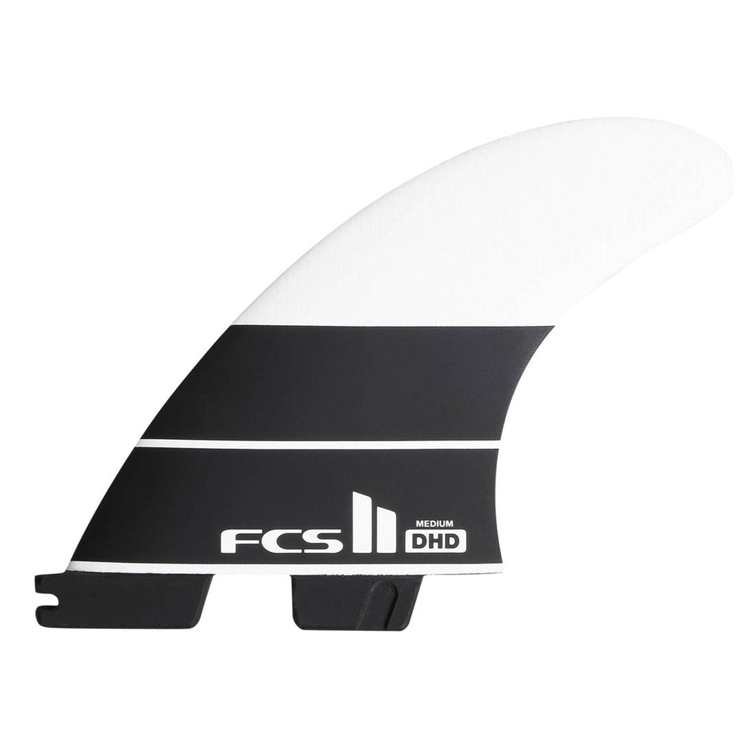 FCS II DHD PC Black White Medium tri fin set for FCS II system at surf shop Auckland NZ