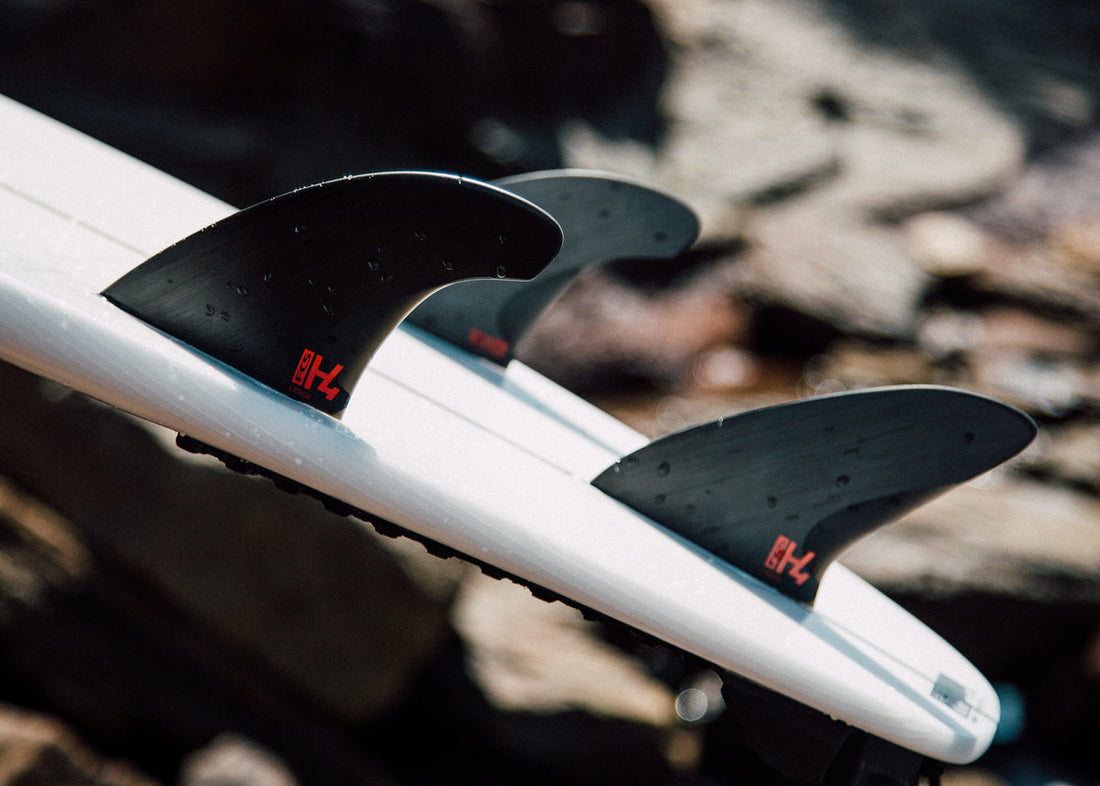 FCS II H4 Smoke Large tri fin set for FCS II system at surf shop Auckland NZ