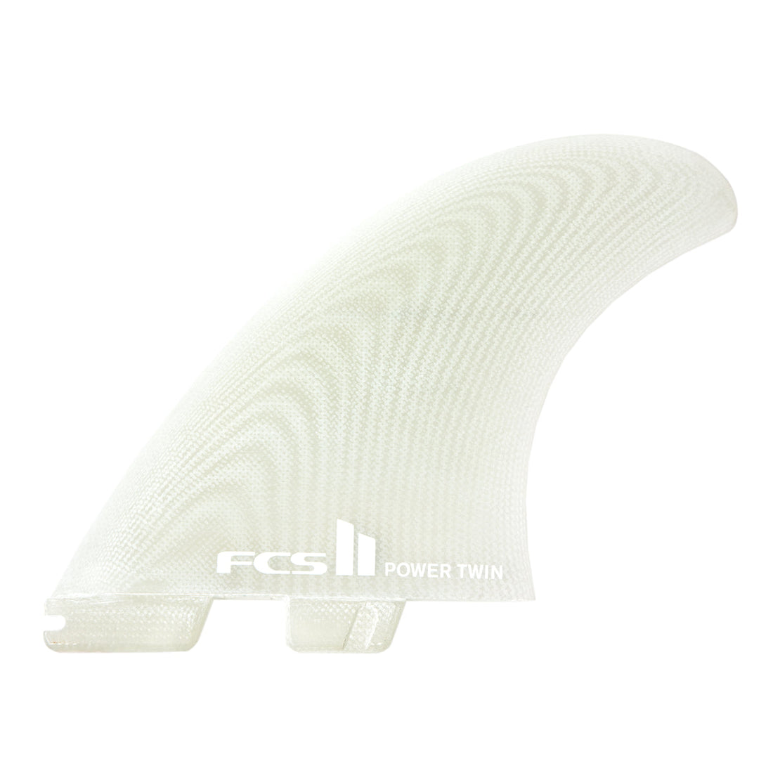 FCS II Power Twin PG Clear L-XL twin fin set for FCS II system at surf shop Auckland NZ
