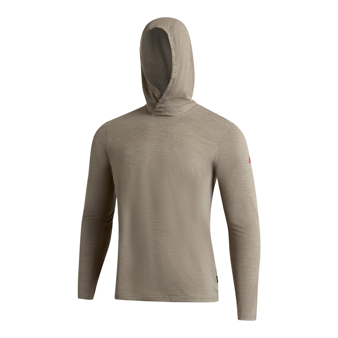 Florence Marine X Airtex hooded long sleeve performance shirt in heather vintage khaki with UPF protection, available at Freeride Surf & Skate NZ.
