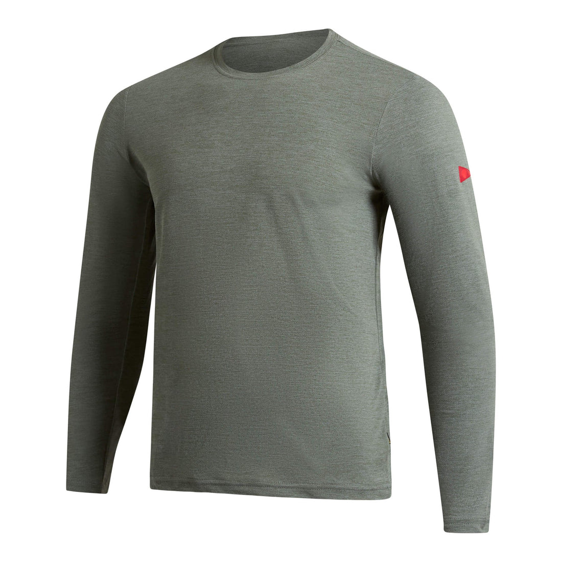 Florence Airtex Long Sleeve Shirt Heather Dark Sage front view with UPF 50+ breathable mesh fabric, NZ.