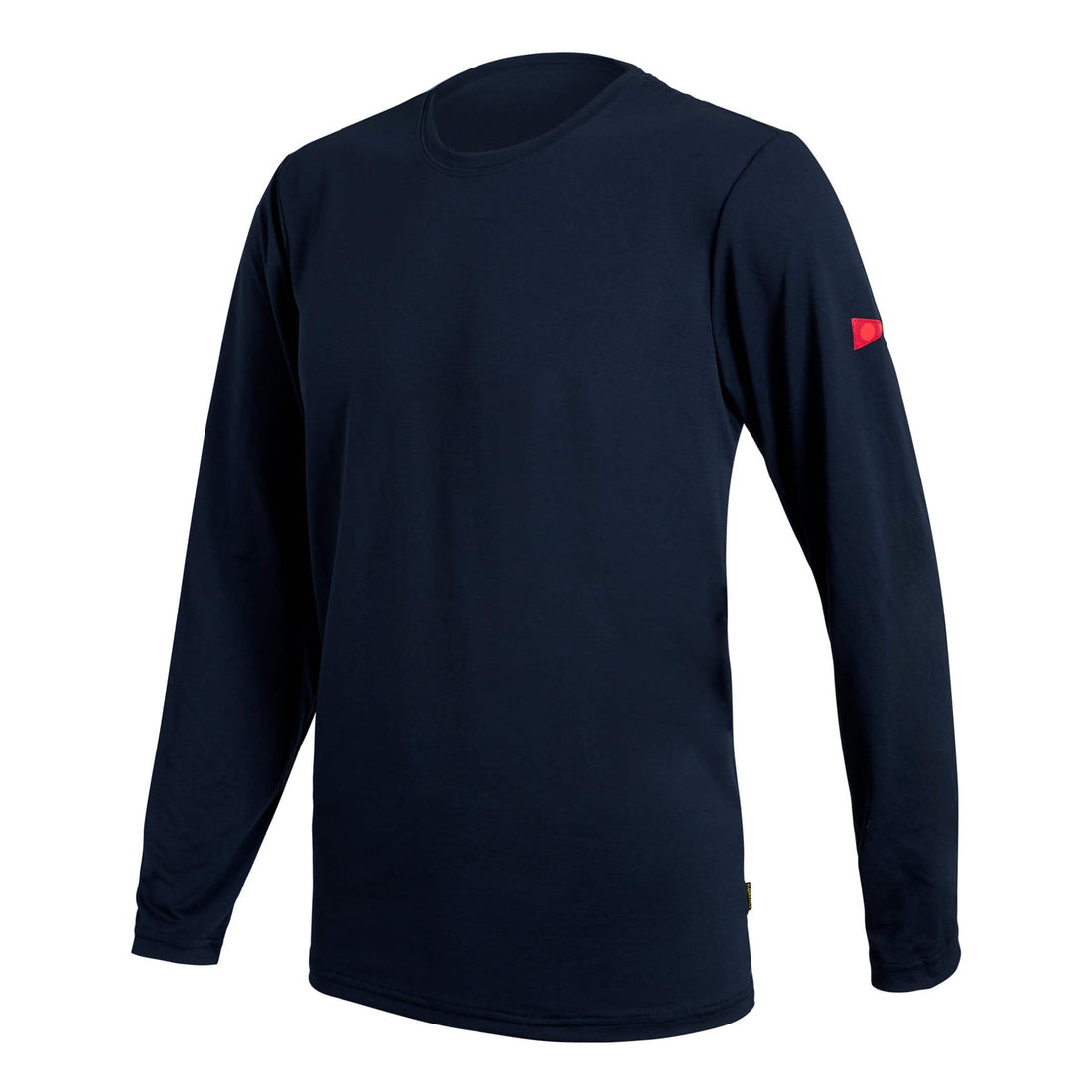 Florence Airtex Long Sleeve Shirt Navy front view with UPF 50+ breathable mesh fabric, NZ.