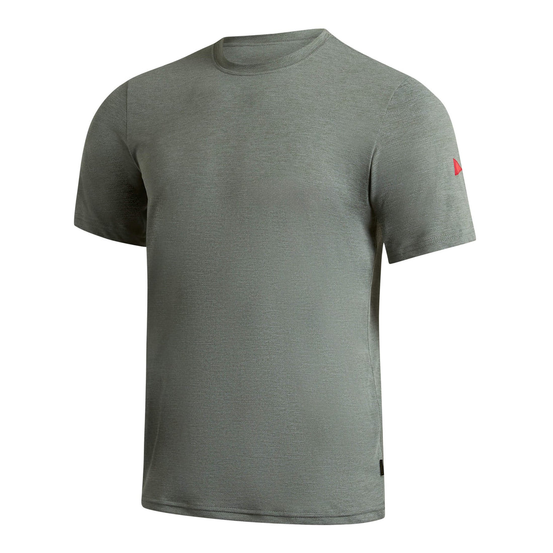 Florence Airtex Short Sleeve Shirt Heather Dark Sage front view showing short sleeve cut and UPF 50+ fabric, NZ.