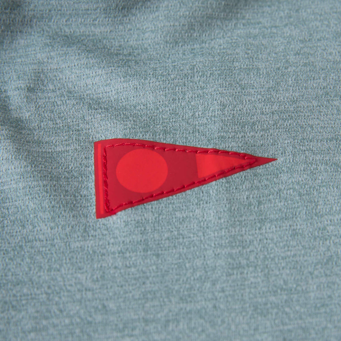 Close-up of Florence Airtex Shirt in Light Sea Blue showing technical mesh Airtex material for breathability, NZ.