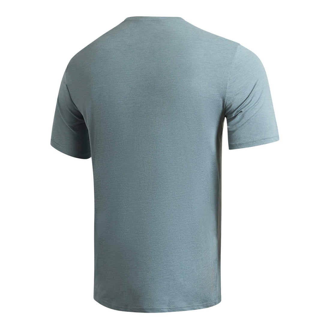 Back view of Florence Airtex Shirt in Light Sea Blue with breathable Airtex mesh material and performance sleeve cut, NZ.