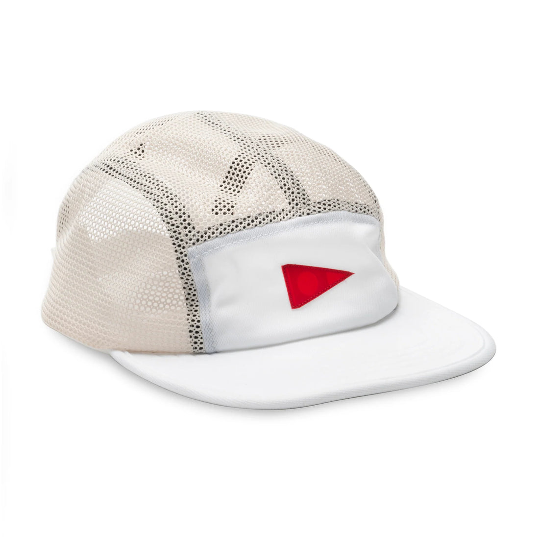 Florence Airtex unstructured hat in white with breathable mesh panels and flexible brim, available at Freeride Surf & Skate NZ.