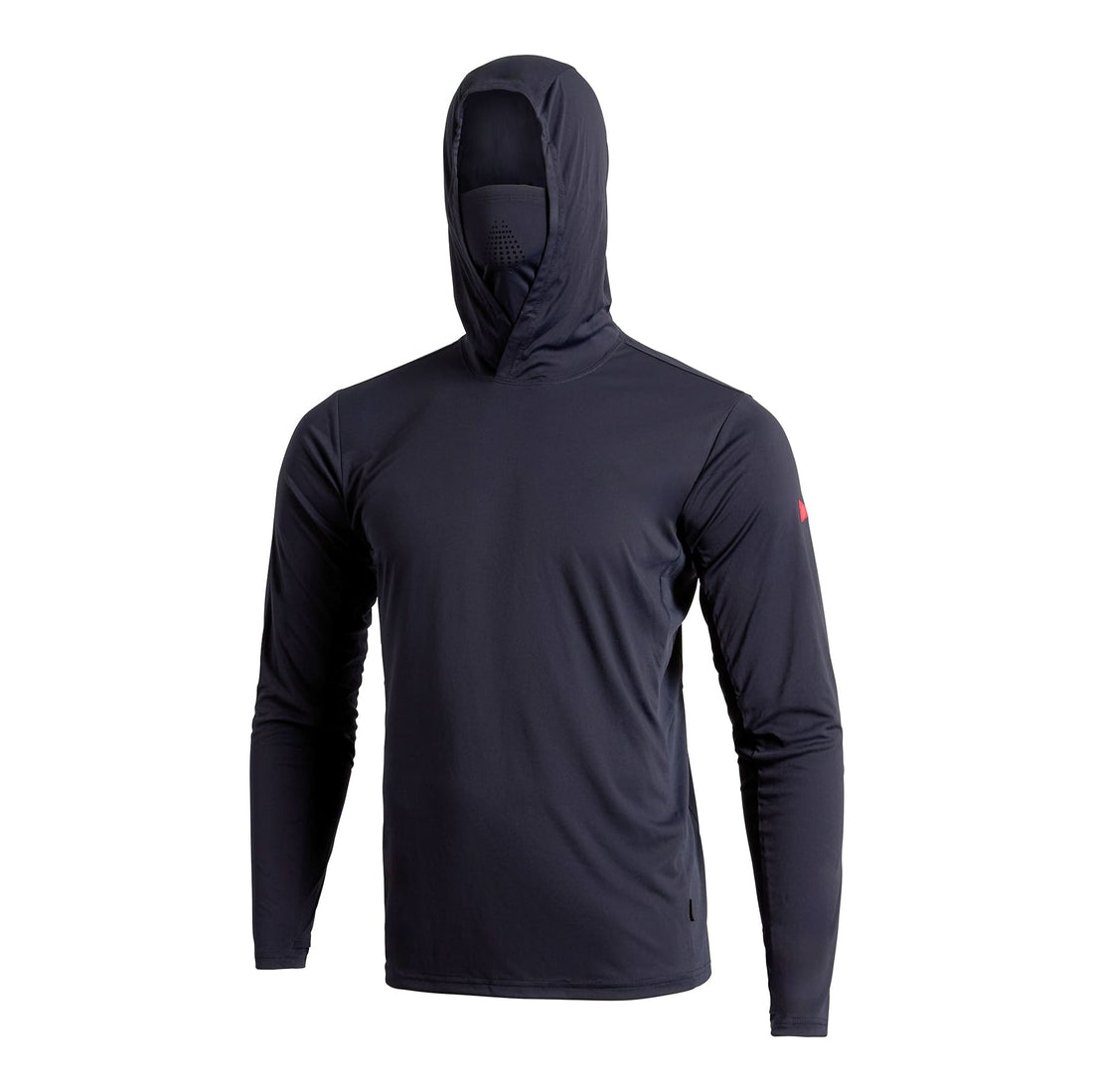 Florence Marine X Sun Pro long sleeve hooded max UPF shirt in department navy with built-in gaiter and UPF 50+ protection, available at Freeride Surf & Skate NZ.