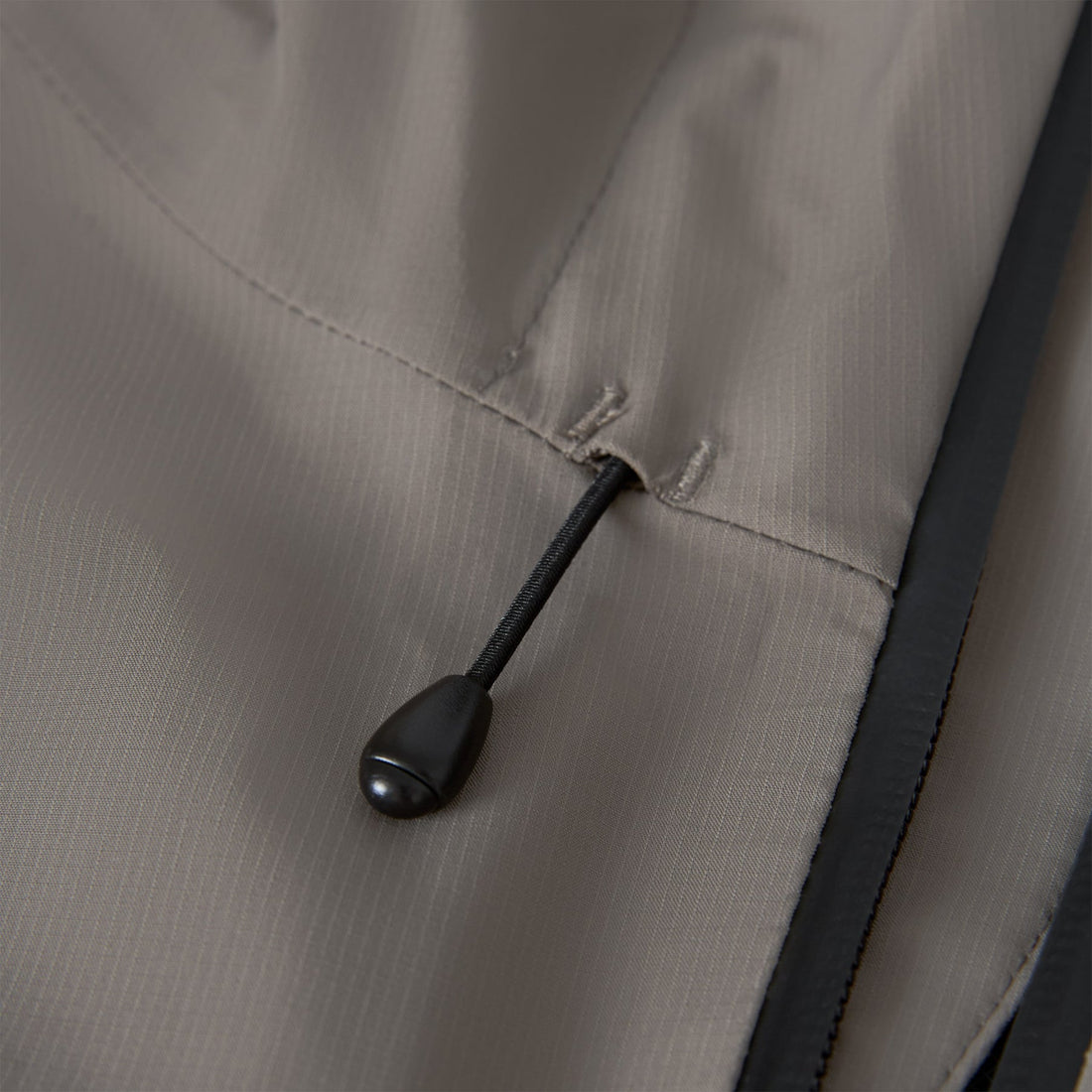 Close-up hood detail of Rain Pro 3 Layer Shell Jacket with pull string detail