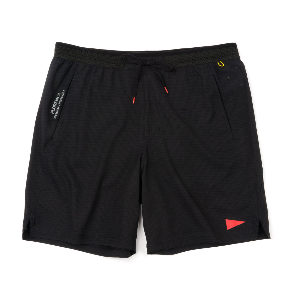 Florence Marine X Airtex Elastic Waist Short in black made from breathable 4-way stretch fabric, available at Freeride Surf & Skate NZ.