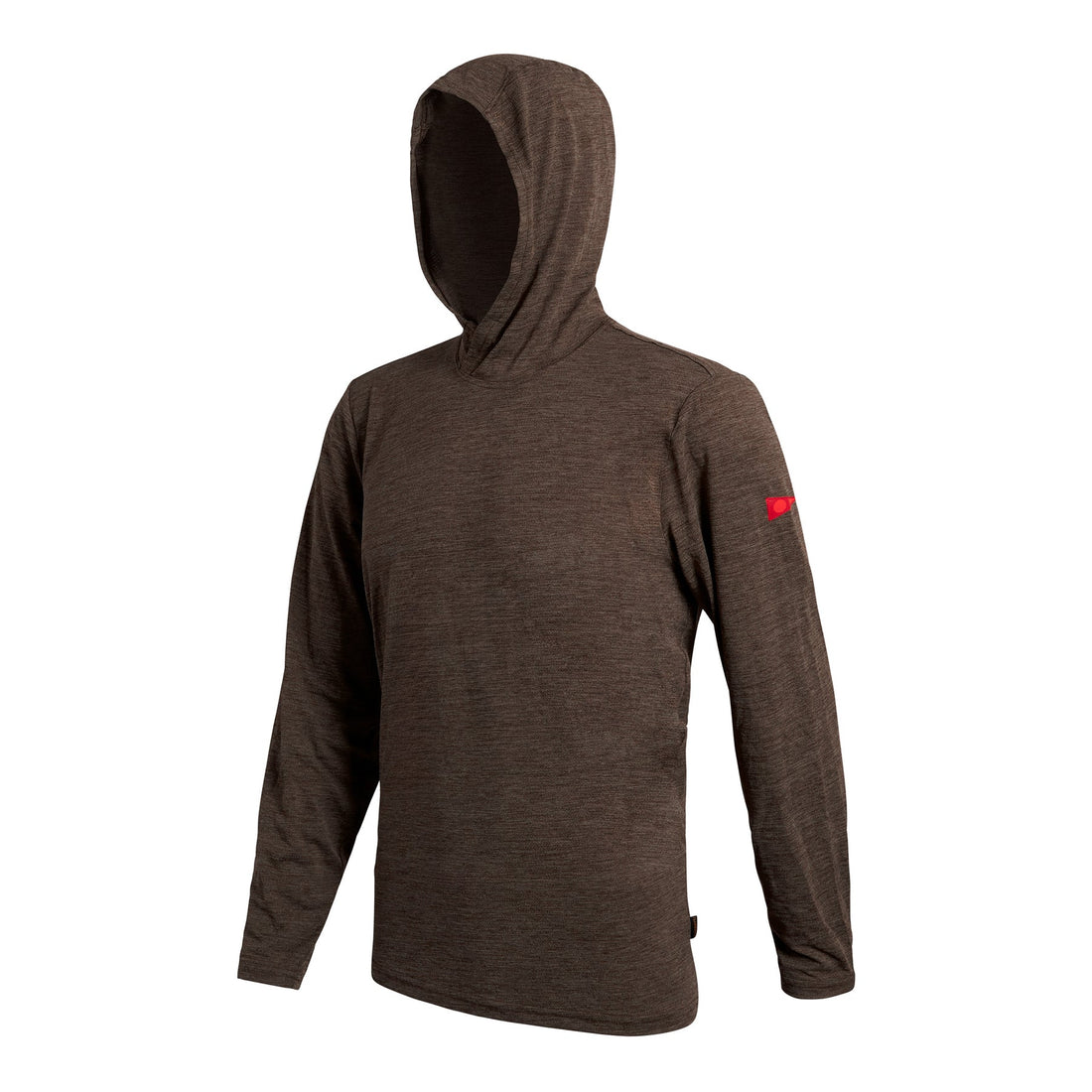 Florence Marine X Airtex hooded long sleeve top in Heather Pumice with breathable performance fabric, available at Freeride NZ.