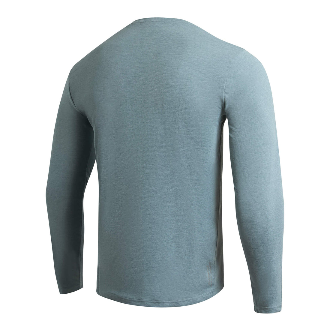 Back view of Florence Airtex Long Sleeve Shirt Light Sea Blue showing recycled mesh performance fabric, NZ.