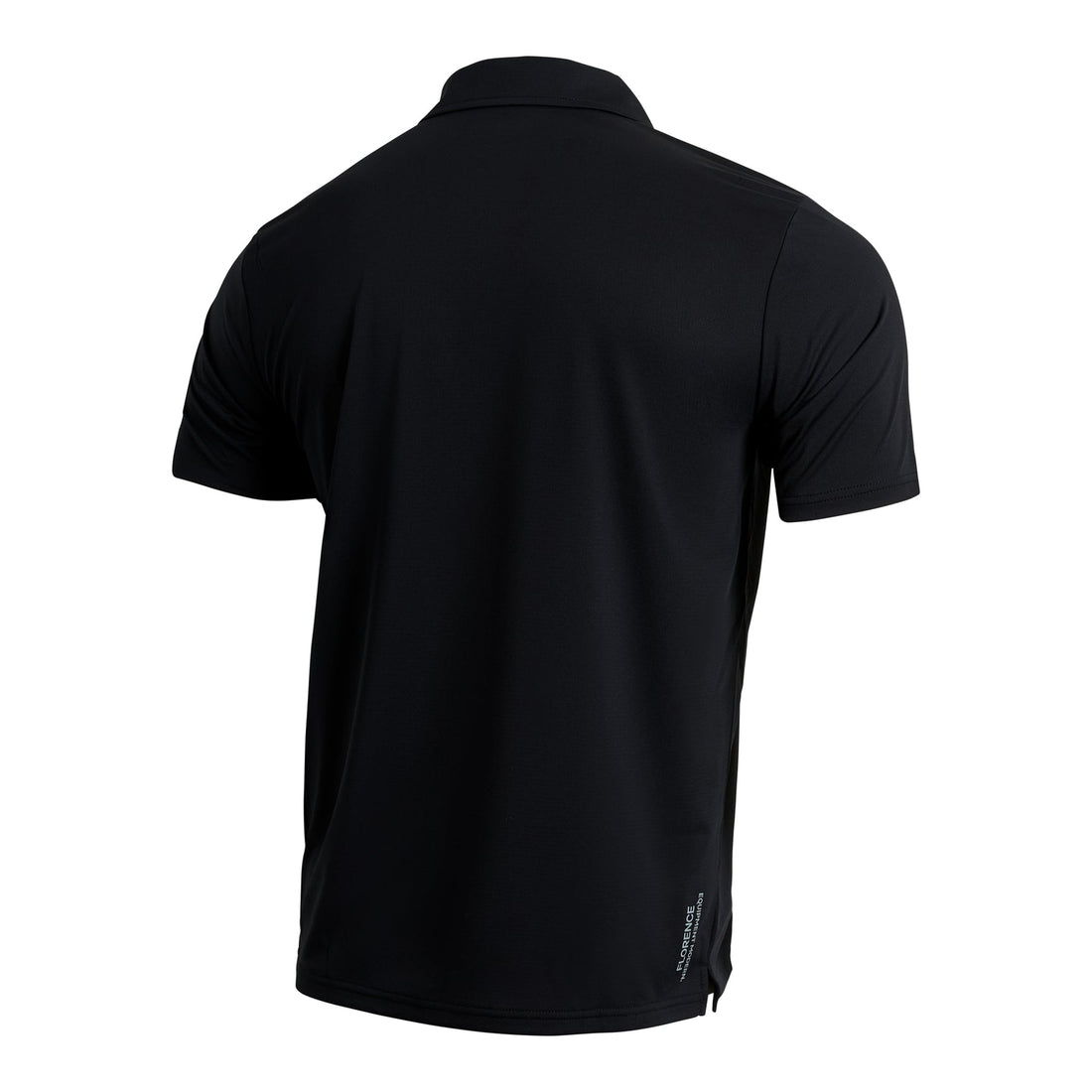 Florence Marine X Airtex short sleeve collared performance shirt in black with breathable fabric, available at Freeride Surf & Skate NZ.