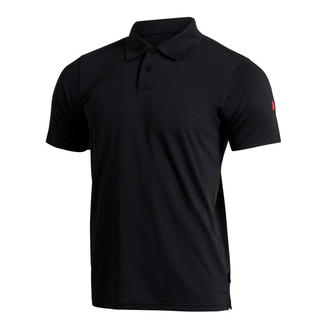 Florence Marine X Airtex short sleeve collared performance shirt in black with breathable fabric, available at Freeride Surf & Skate NZ.