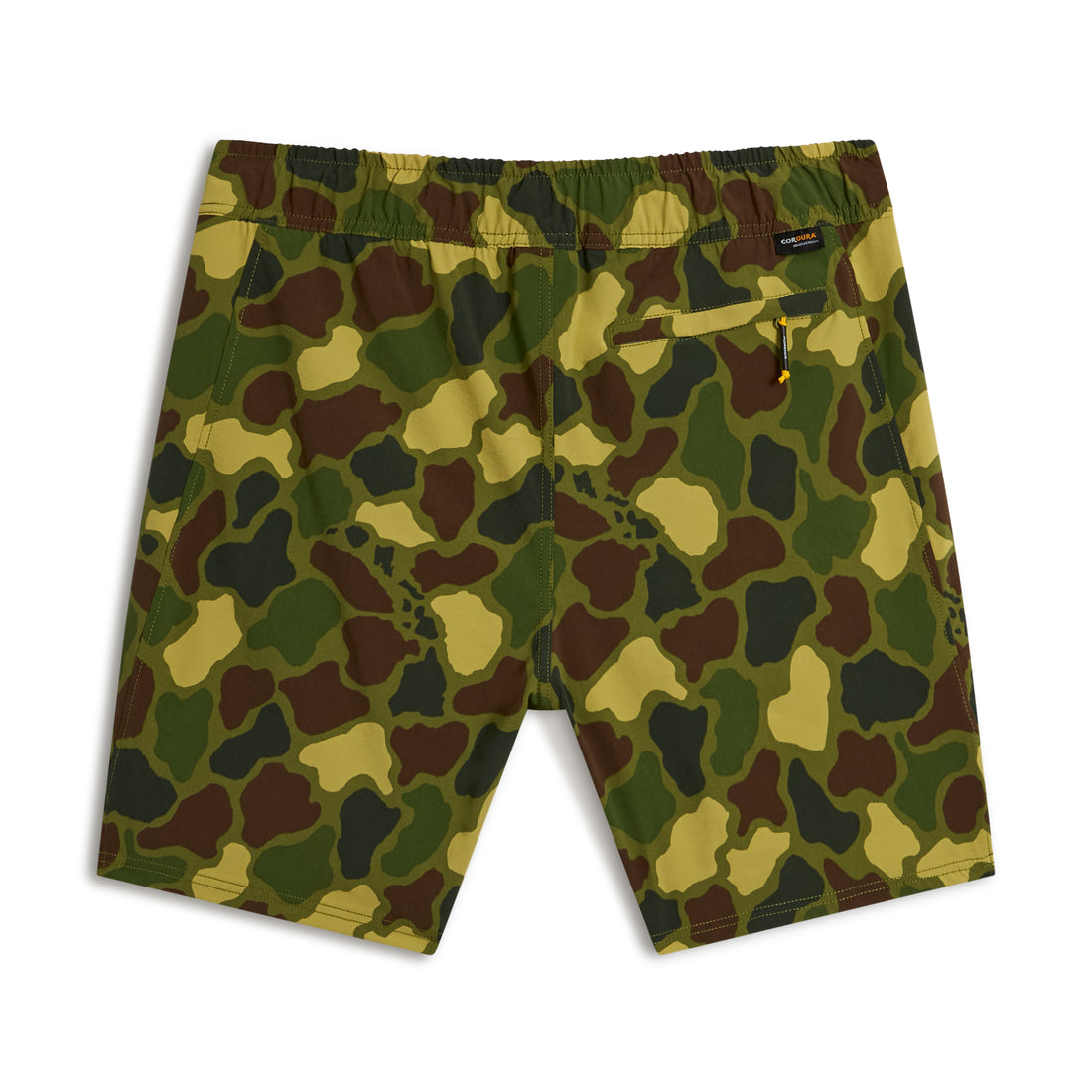 Florence Marine X All Purpose Utility Short in Tropical Green Camo with Cordura fabric and utility features, available at Freeride Surf & Skate NZ.