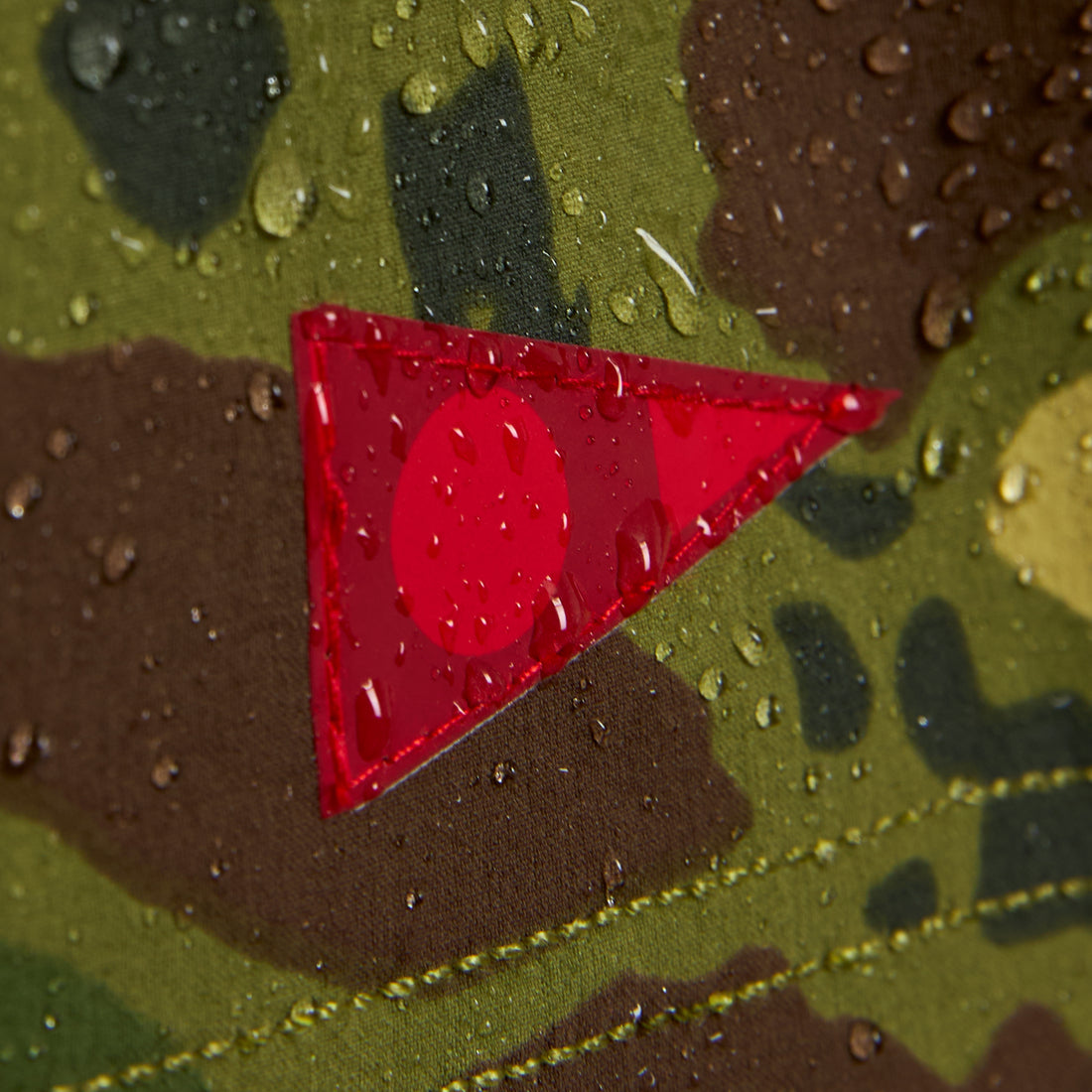 Florence Marine X All Purpose Utility Short in Tropical Green Camo red flag with Cordura fabric and utility features, available at Freeride Surf & Skate NZ.