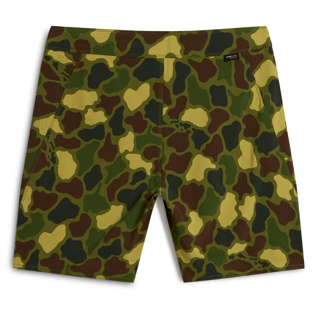 Florence Marine X Cordura Airtex boardshorts in tropical camo with breathable side panels and durable construction, available at Freeride Surf & Skate NZ.