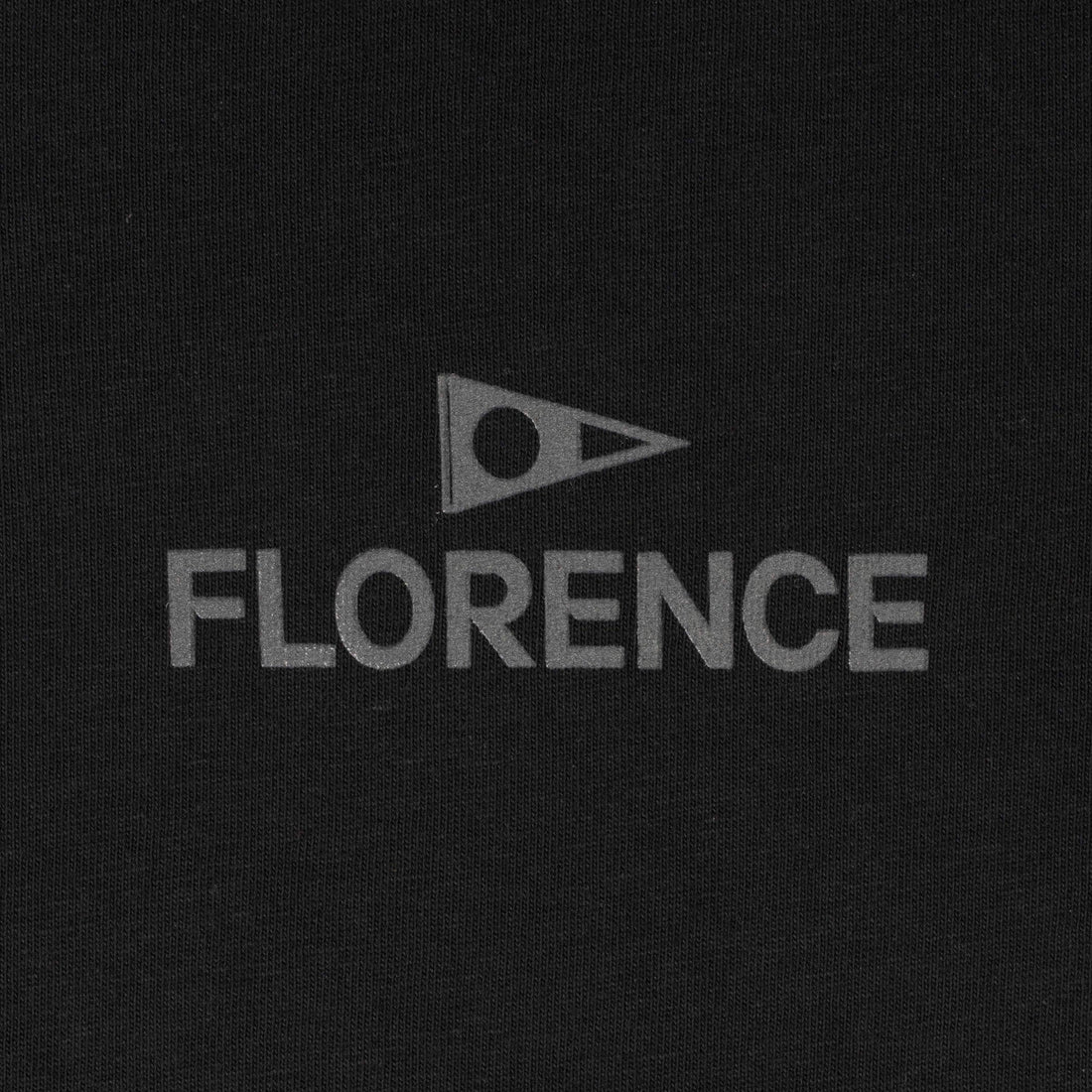 Florence Marine X Crew T-Shirt in black made from 100% breathable cotton, available at Freeride Surf & Skate NZ.