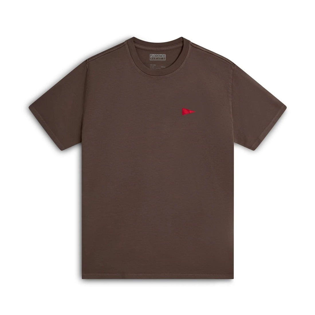 Front view of the Florence Burgee T-Shirt in Pumice, premium cotton crew tee with classic fit, available at Freeride Surf & Skate NZ