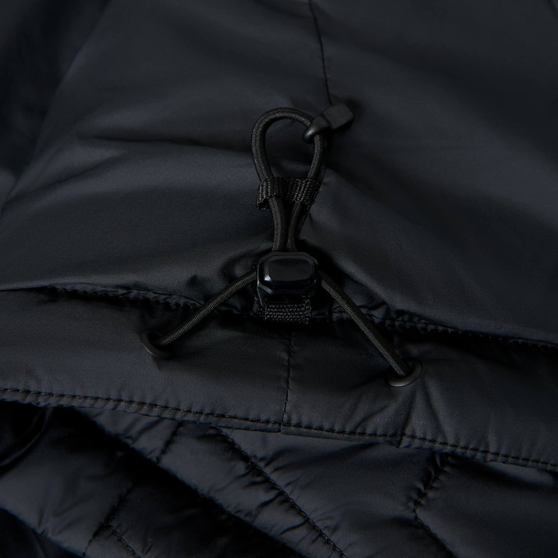 Florence Dispatch PrimaLoft Jacket Black up Close of Details and toggle feature Freeride NZ