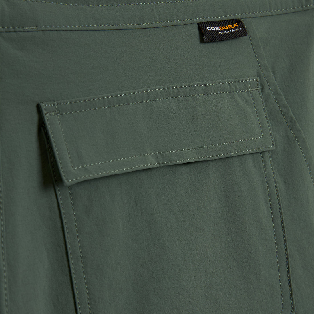 Florence Marine X F1 Cordura Utility Short in Dark Sage with utility pockets and 4-way stretch Cordura, available at Freeride Surf & Skate NZ.