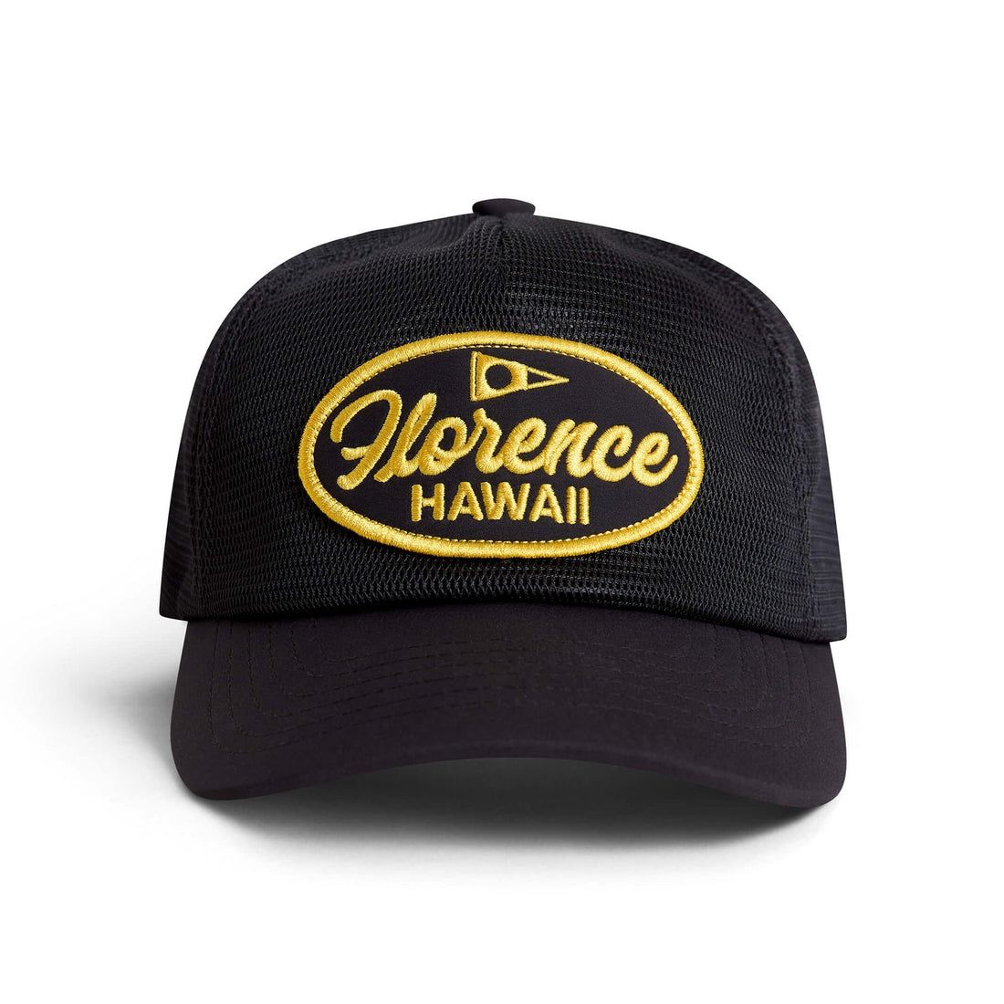 Shop Florence Marine X Hawaii Mesh Trucker Cap Black. Breathable double mesh crown and performance sweatband. Fast NZ shipping, Freeride NZ.