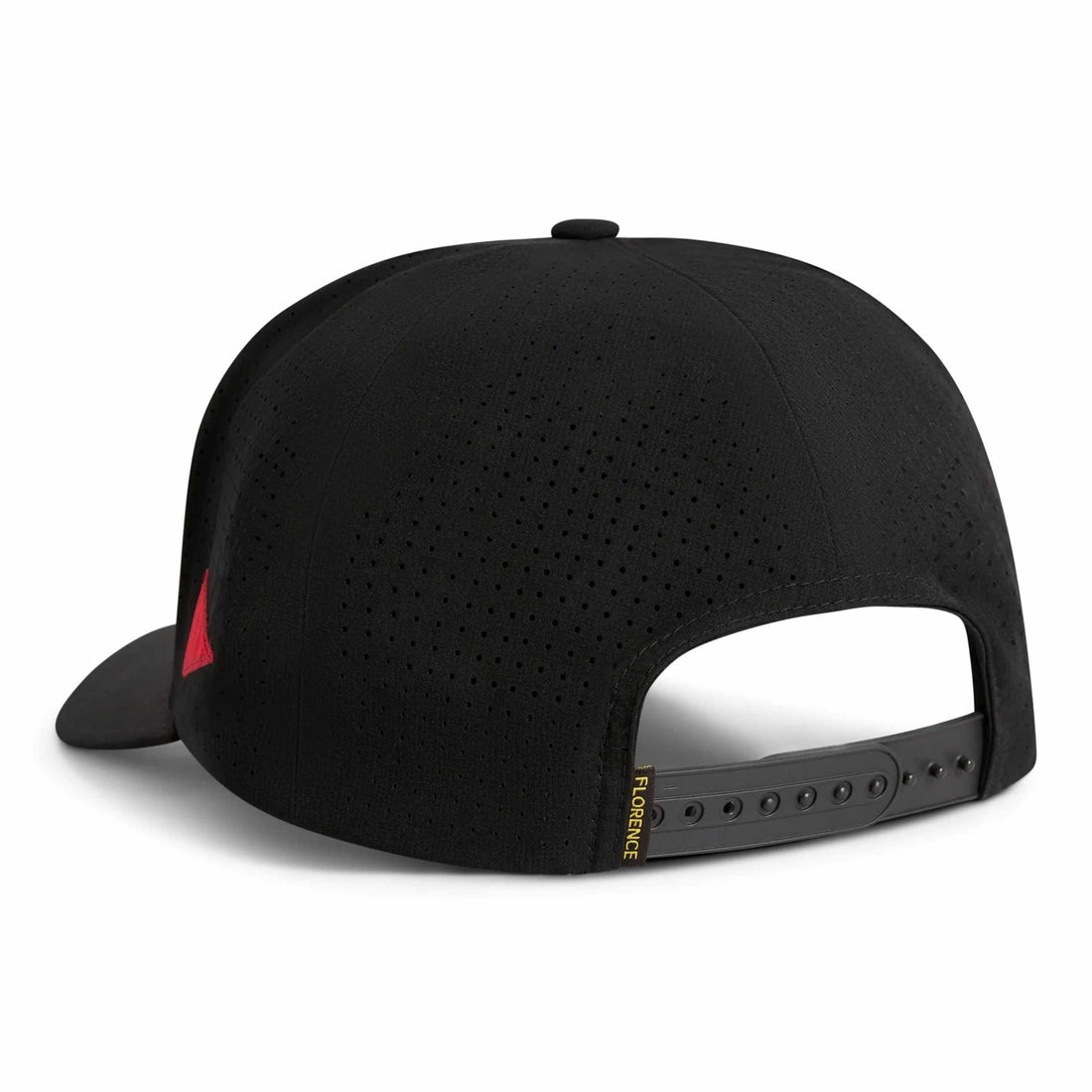 Florence Marine X performance trucker cap in black with breathable Airtex panels, available at Freeride Surf & Skate NZ.