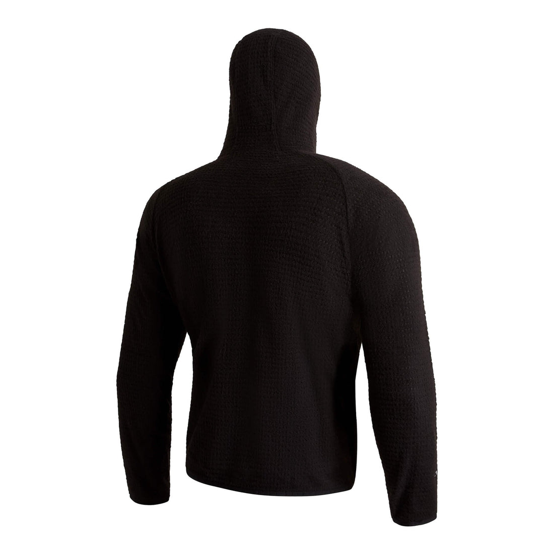 Florence Marine X Polartec Alpha Direct hoodie in black offering lightweight, breathable insulation, available at Freeride Surf & Skate NZ.