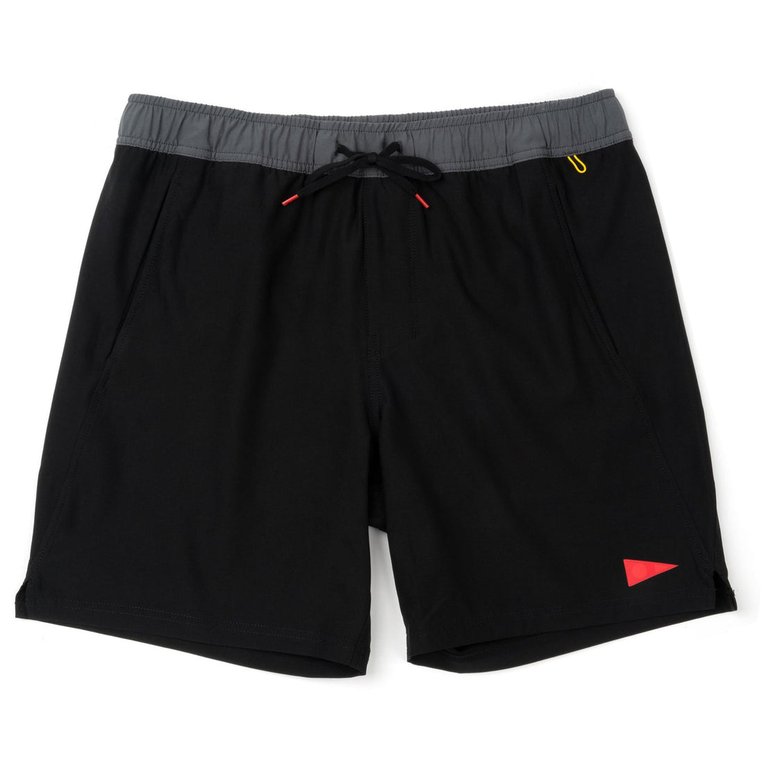 Florence Marine X Standard Issue Elastic Short in Black with elastic waistband and multi-pocket design, available at Freeride Surf & Skate NZ.