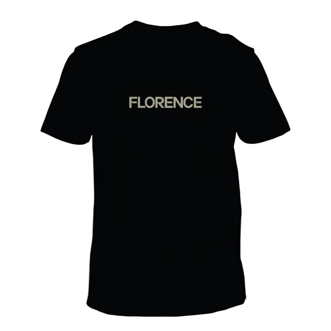 Florence Marine X t-shirt in black with bold logo print made from breathable cotton, available at Freeride Surf & Skate NZ.