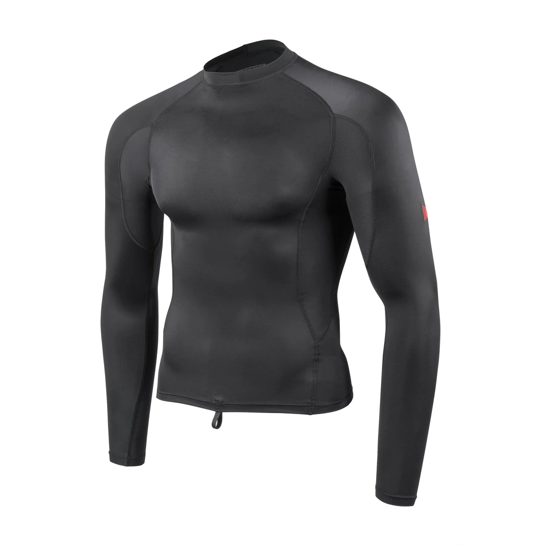 Florence Marine X Windshield Long Sleeve Rash Guard in Black with wind-blocking coated exterior and UPF protection, available at Freeride Surf & Skate NZ.