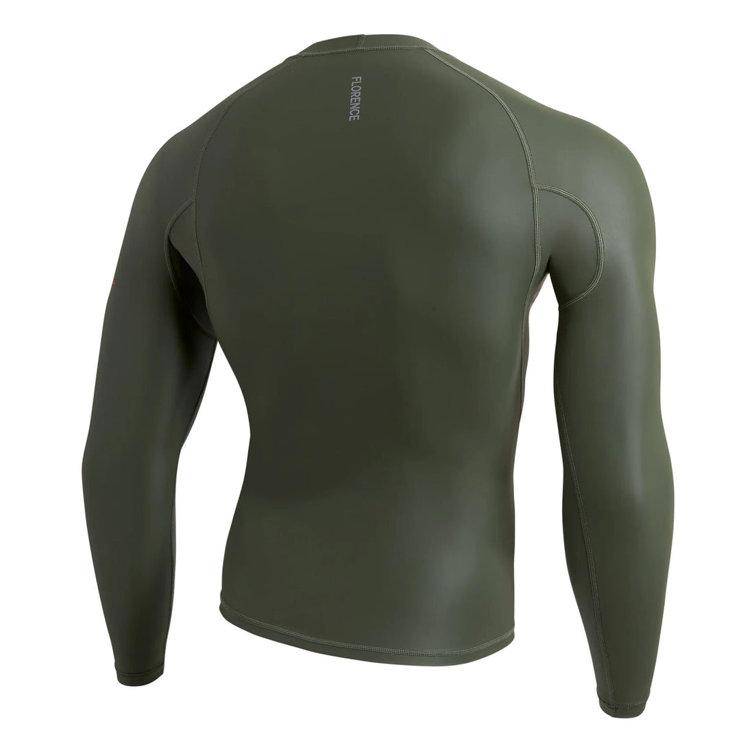 Florence Marine X Windshield Long Sleeve Rash Guard in Thyme with wind-blocking coated exterior and UPF protection, available at Freeride Surf & Skate NZ.