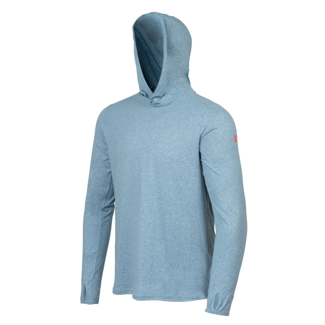 Florence Adapt Long Sleeve Hooded UPF Shirt - Heather Steel Blue. Equipped with ultra-soft, 4-way stretch fabric, the Florence Sun Pro Adapt Long Sleeve Hooded UPF Shirt is designed to be the everyday sun-protective shirt. With a matte finish and a soft, brushed feel, we wanted a shirt that didn’t have a ‘techy’ shine but still kept the sun off our back from the boat to when we needed to trek into town. A 50+ UPF rating a comfy crossover hood keeps UV rays at bay.
