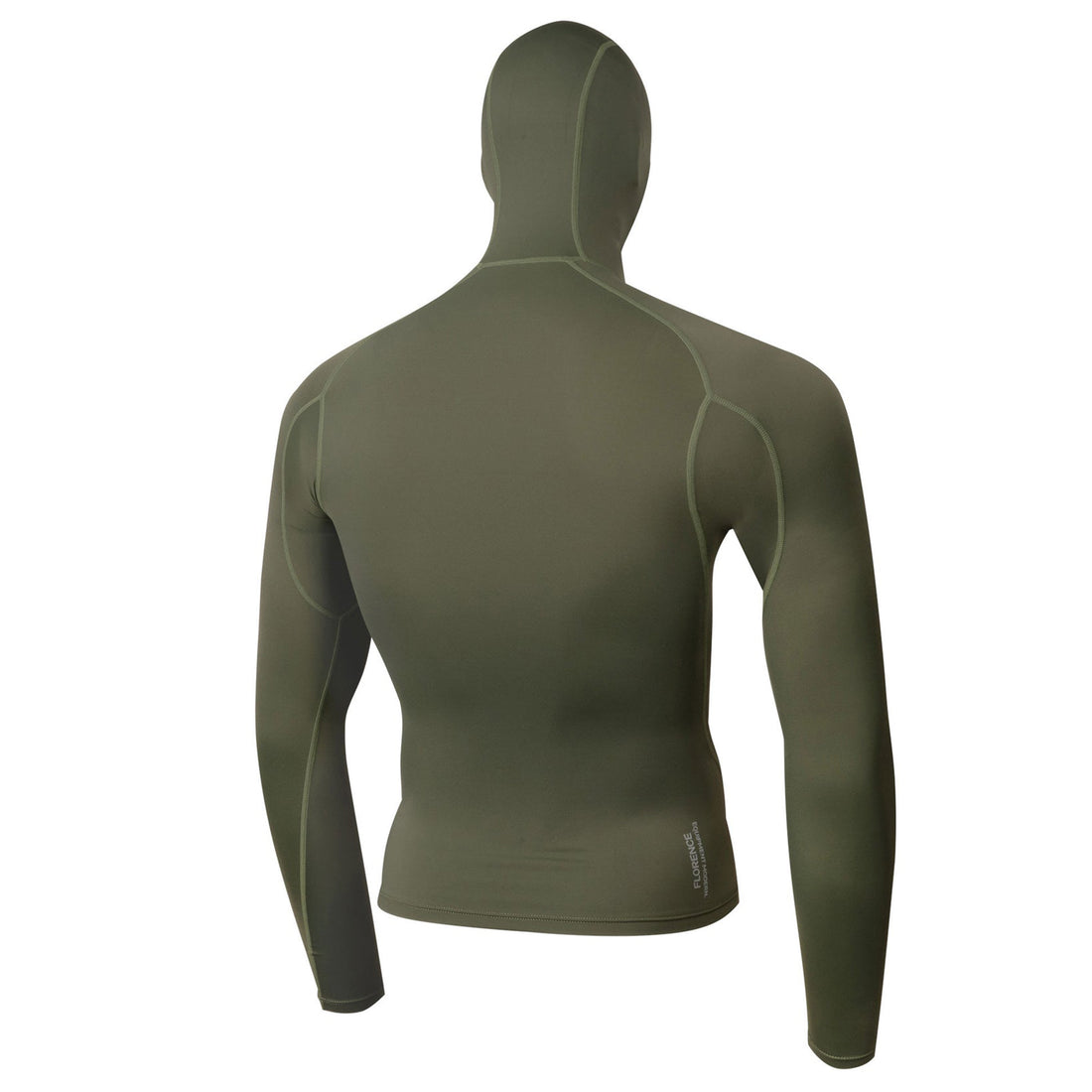 Florence Marine X long sleeve hooded rash guard in thyme with UPF 50+ sun protection, available at Freeride Surf & Skate NZ.