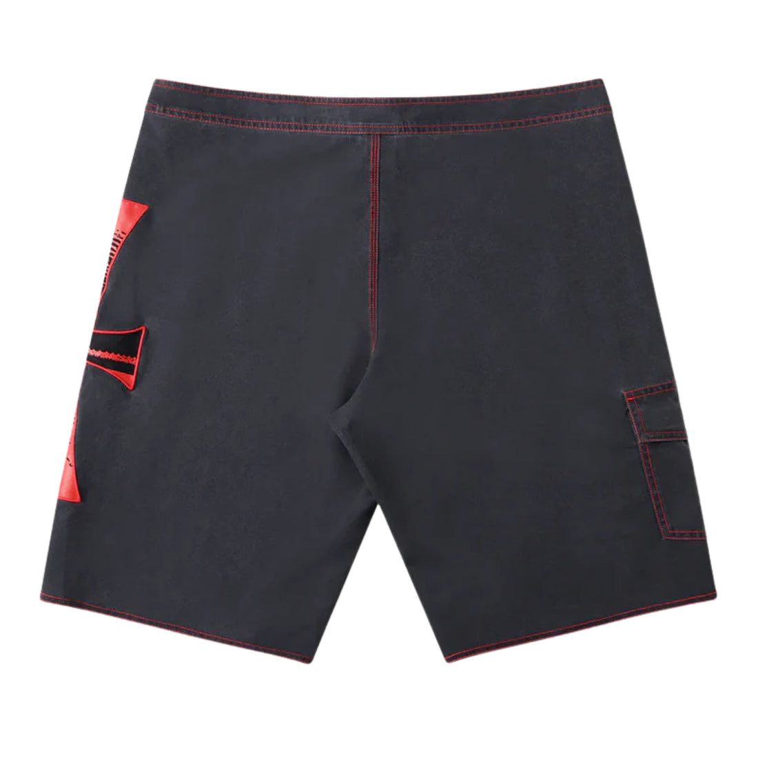 Former Hoyo Cross Crux 21" Trunk Black — black stretch surf boardshorts with fixed waistband and Velcro back pocket, available at Freeride Surf & Skate NZ.