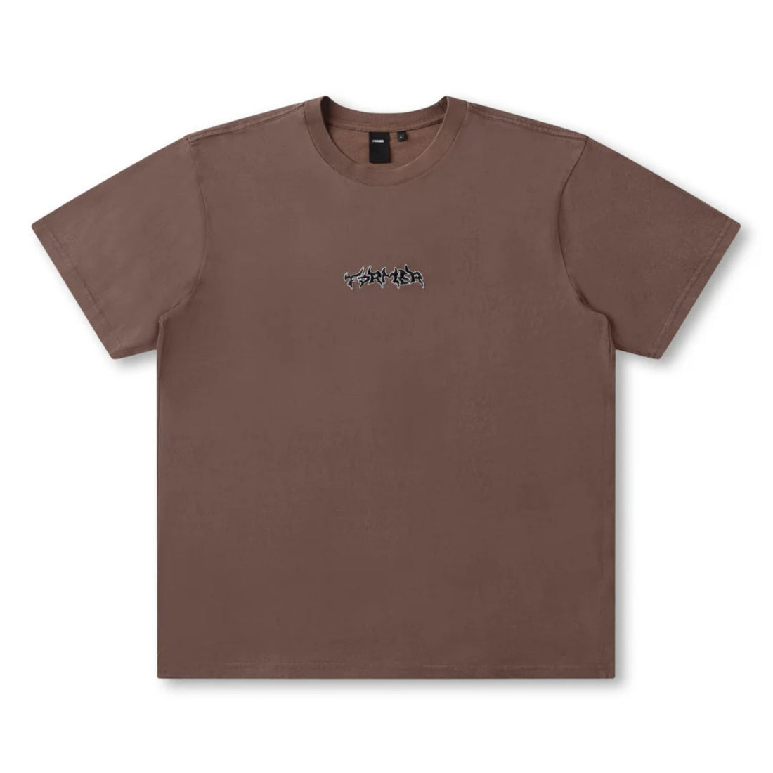 Former Proscription T-Shirt in Washed Chocolate — premium washed cotton tee with chest and back graphics, available at Freeride Surf & Skate NZ.