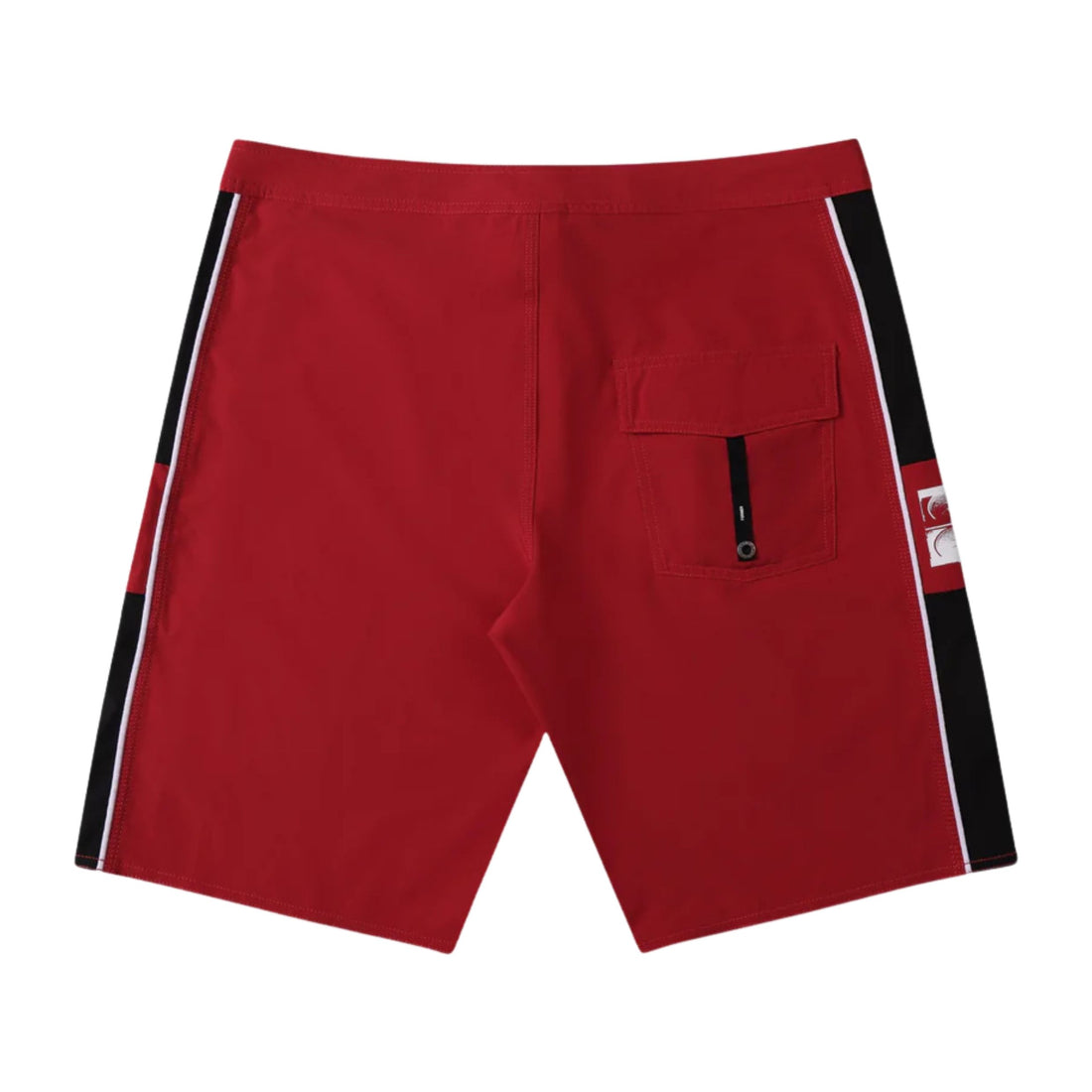 Former System Eclipse 20" Trunk Red — 4-way stretch red surf boardshorts with drawcord waist and Velcro pocket, available at Freeride Surf & Skate NZ.
