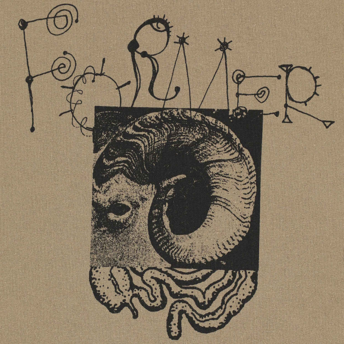 Former Vertex T-Shirt timber colour cotton tee with front graphic available at Freeride Surf & Skate NZ.