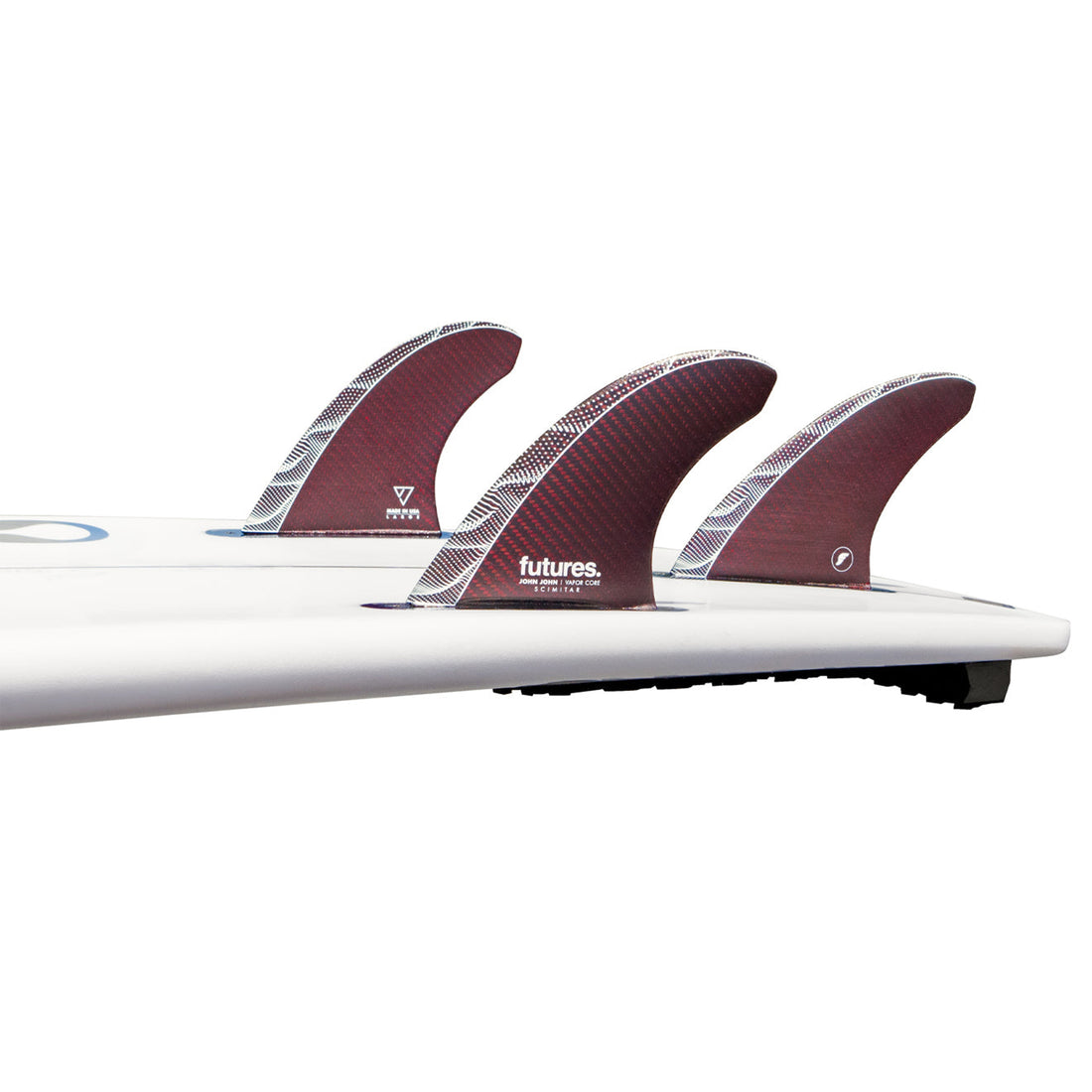 Futures John John Florence Vapor Core Scimitar Large thruster fin set for Futures system at surf shop Auckland NZ