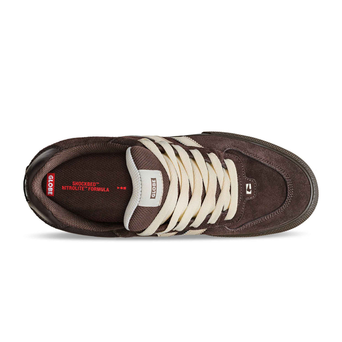 Globe Encore 2 Brown Dark Gum skate shoes available at Freeride Surf & Skate NZ.