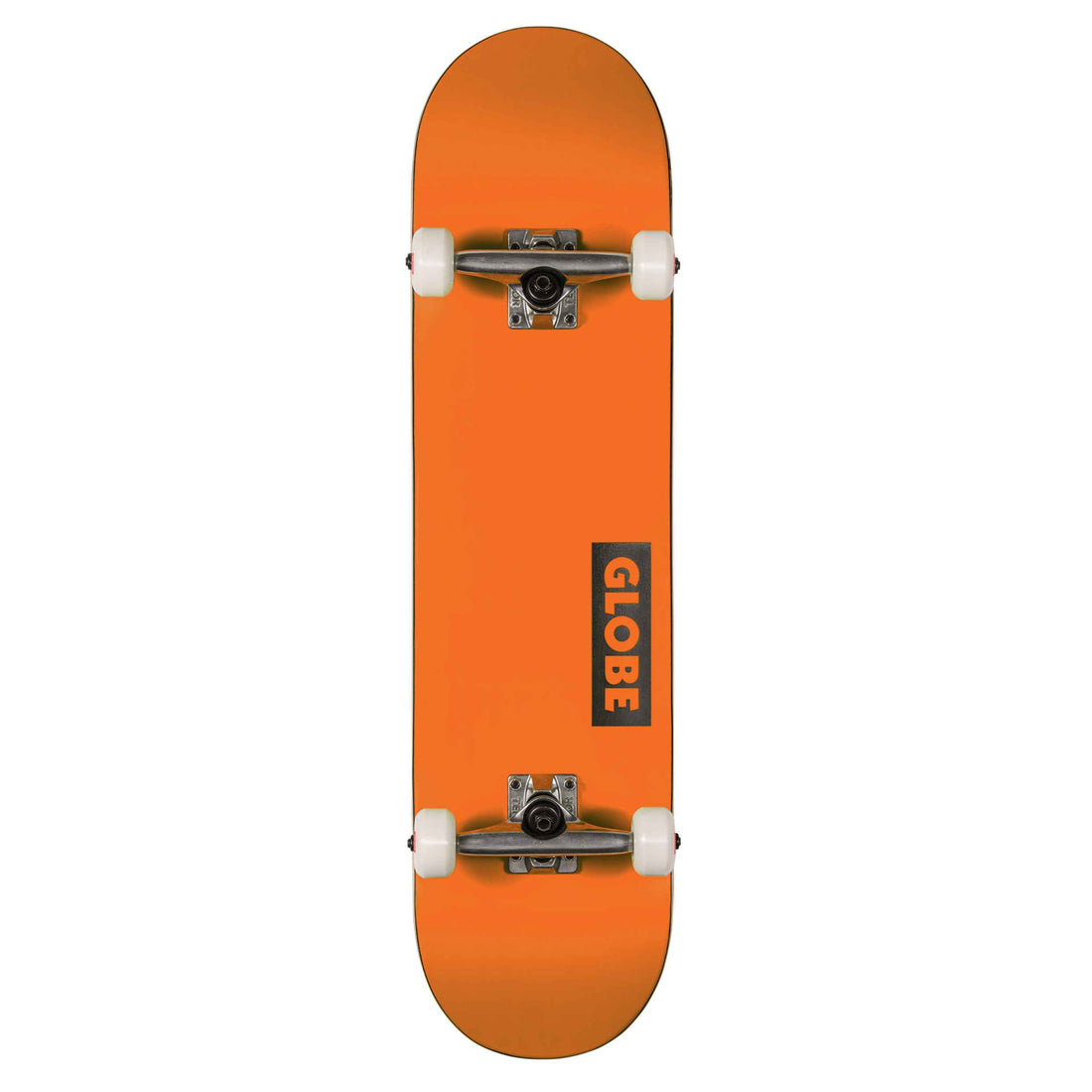 Globe Goodstock 8.0-inch Skateboard Complete in Firecracker with matte finish, natural wood logo, Resin-7 maple deck and Tensor alloy trucks, available at Freeride Surf & Skate NZ.